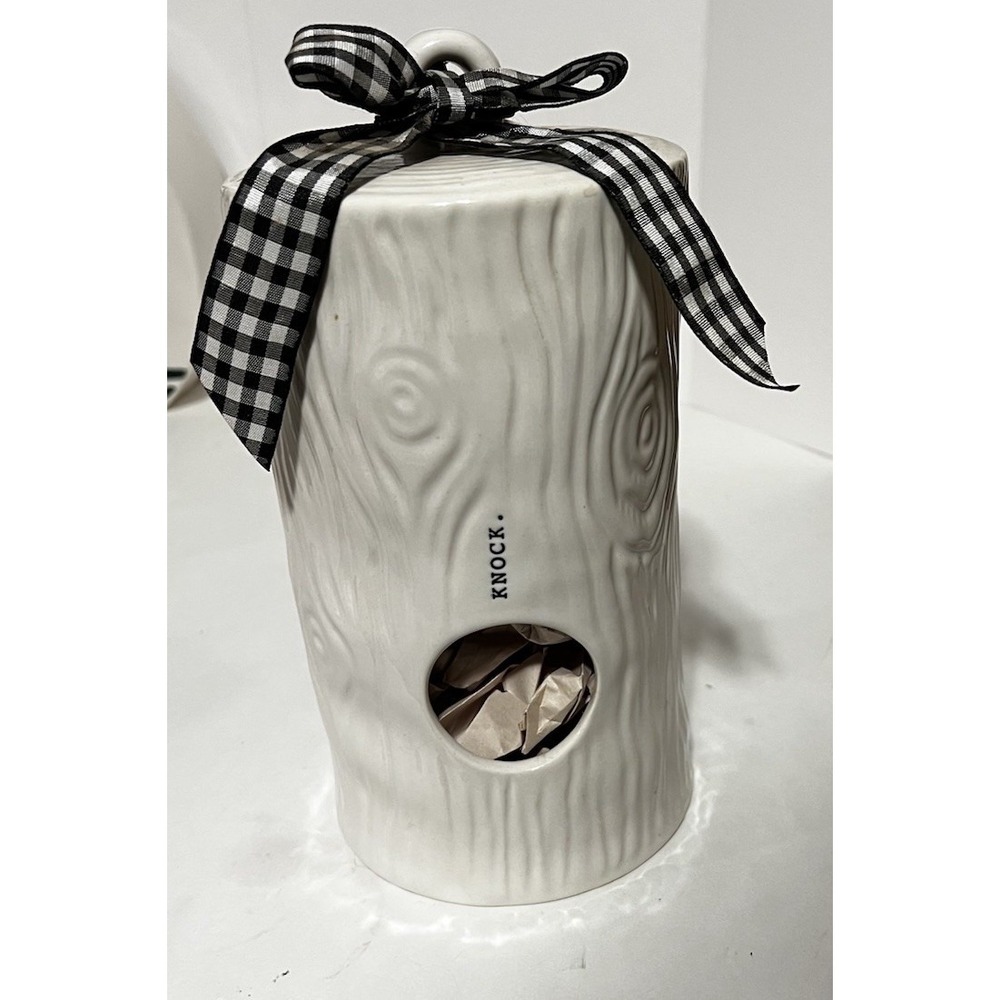 Rae Dunn Knock Woodgrain Birdhouse 2019